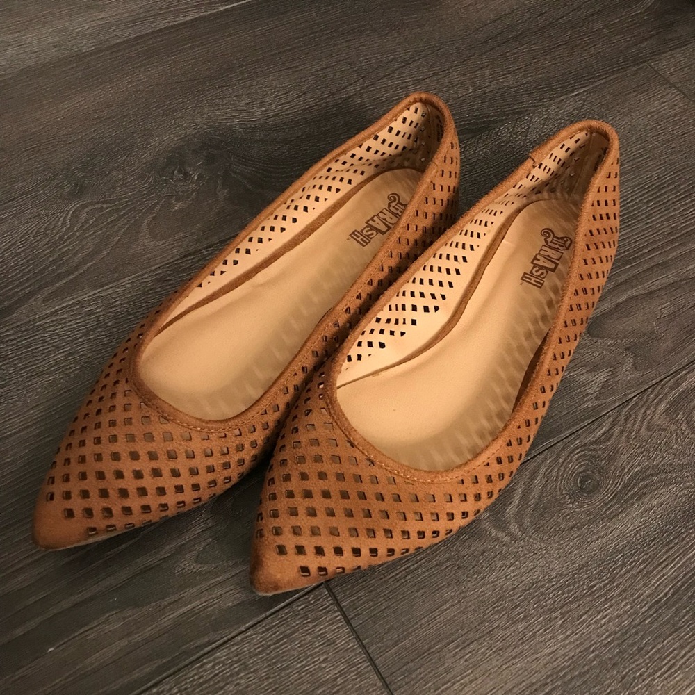 Suede Tan Flats